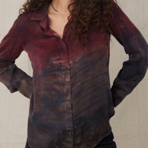 Bella Dahl button down wildberry horizon